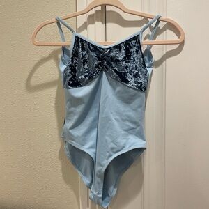 Blue velvet DuxDance leotard